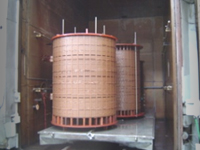 권선 습기 제거를 위해서 건조작업 사진